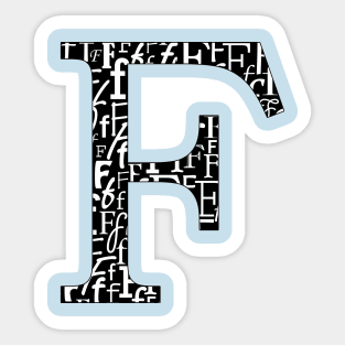 F Filled - Typography Sticker